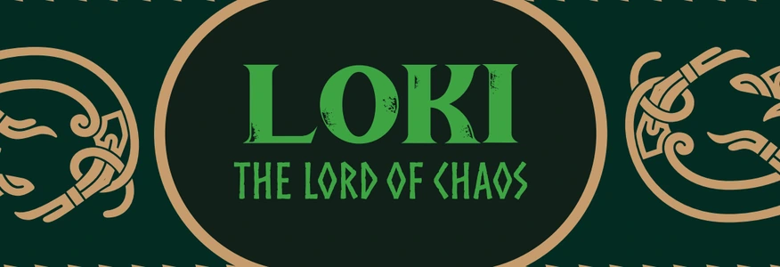 LOKI — The Lord Of Chaos, woven into the ribbon